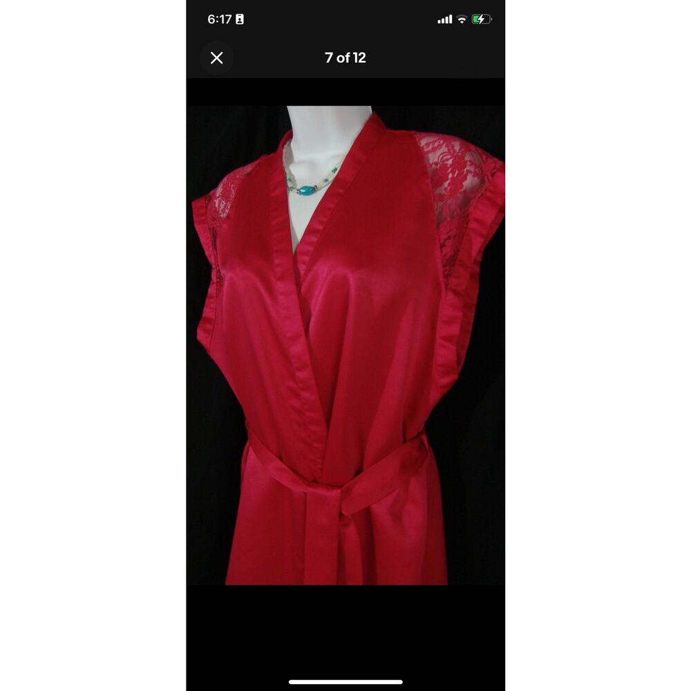Victoria's Secret Robe Gown Set satin slip nightie kimono - Picture 5 of 7